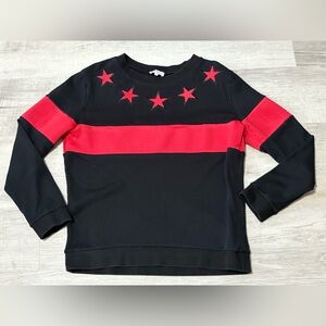 🔥 Claudie Pierlot Black and Red Star Sweatshirt Size 2 Women